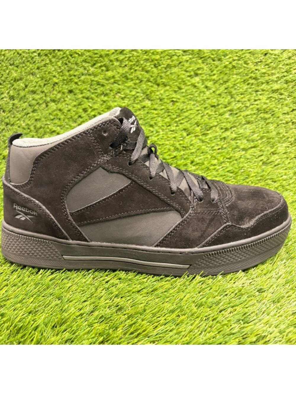 Reebok Dayod Mens Size 11.5E Triple Black Suede Composite Toe Safety Work Boots